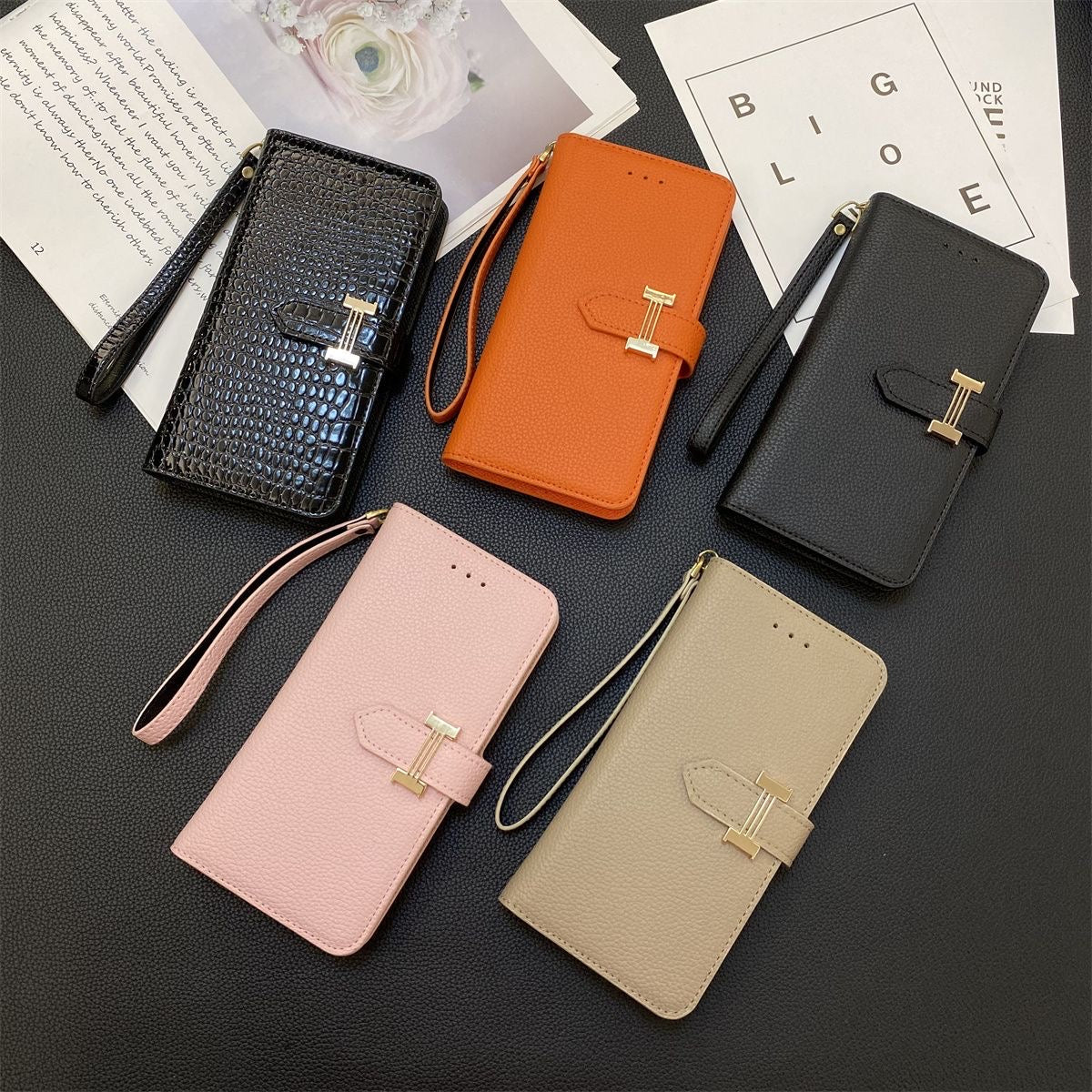 Charm Classic Leather Phone Case