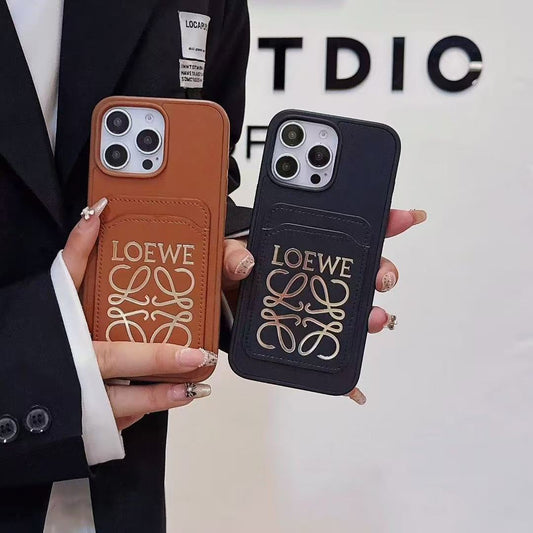 Custodia per telefono con lettere dorate per iPhone
