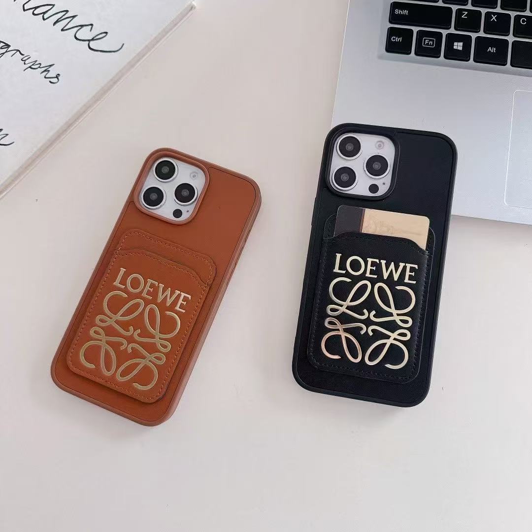 Custodia per telefono con lettere dorate per iPhone