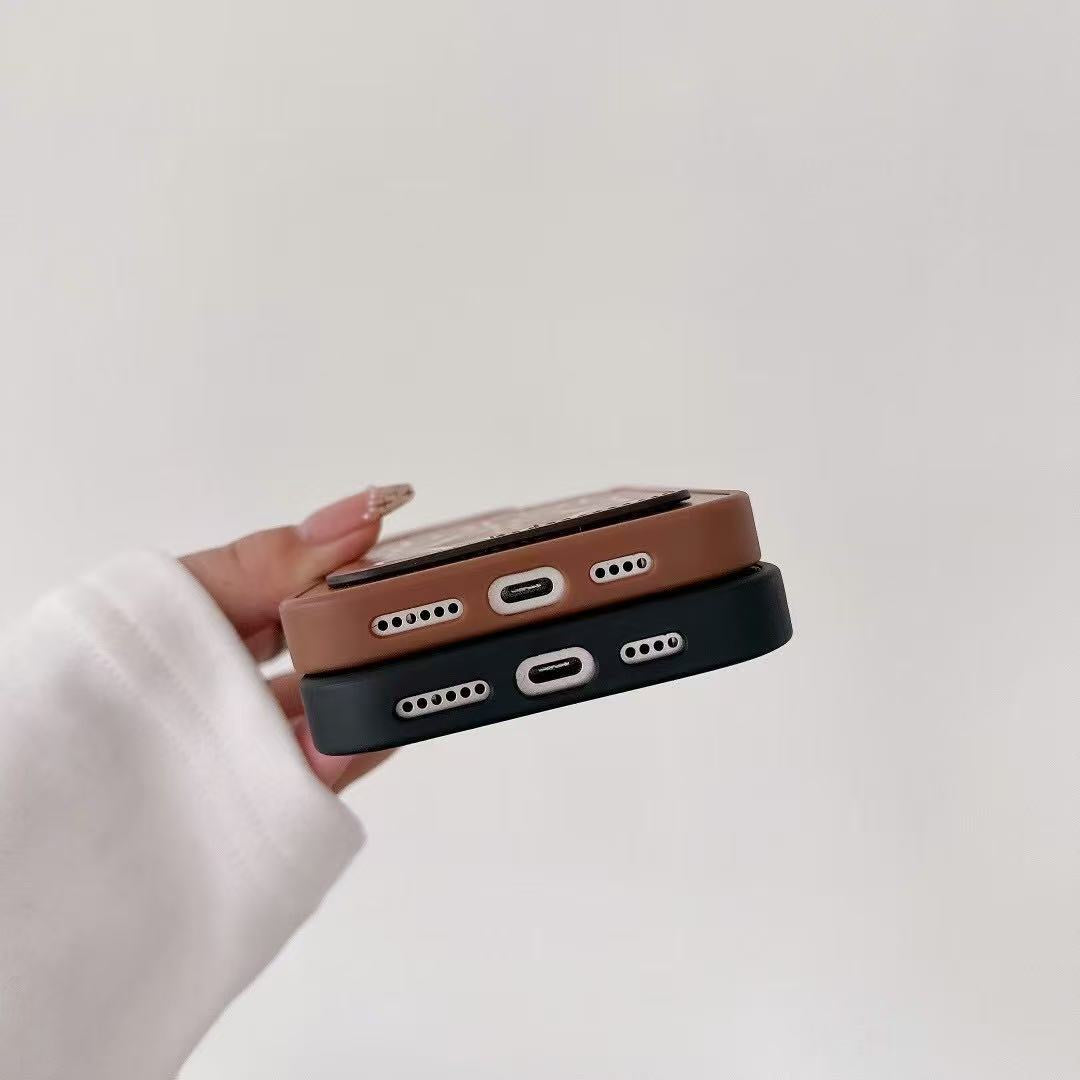Custodia per telefono con lettere dorate per iPhone