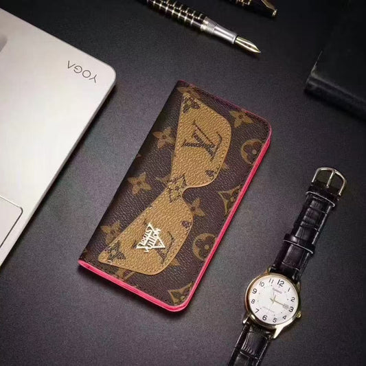 Custodia portafoglio premium con occhiali da sole Cool per iPhone