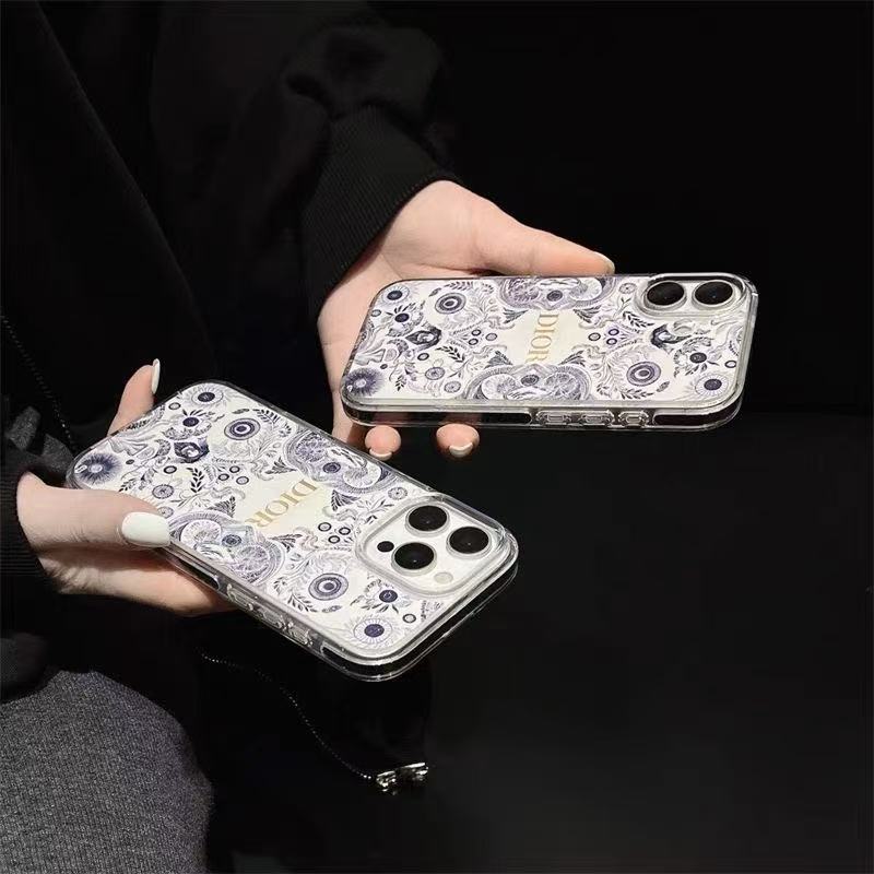 Custodia per telefono con catena trasparente e fresca per iPhone