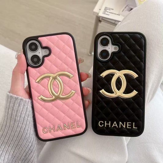 Custodia per telefono dorata alla moda per iPhone