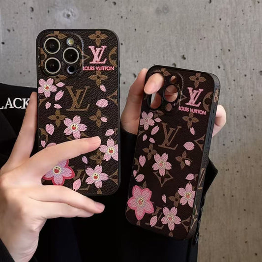 Custodia per telefono con stampa floreale per iPhone