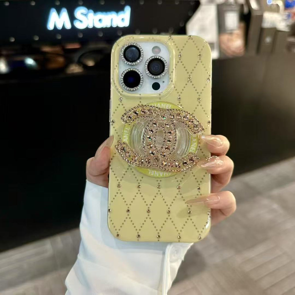 Yellow Bling MagSafe Phone Case For iPhone
