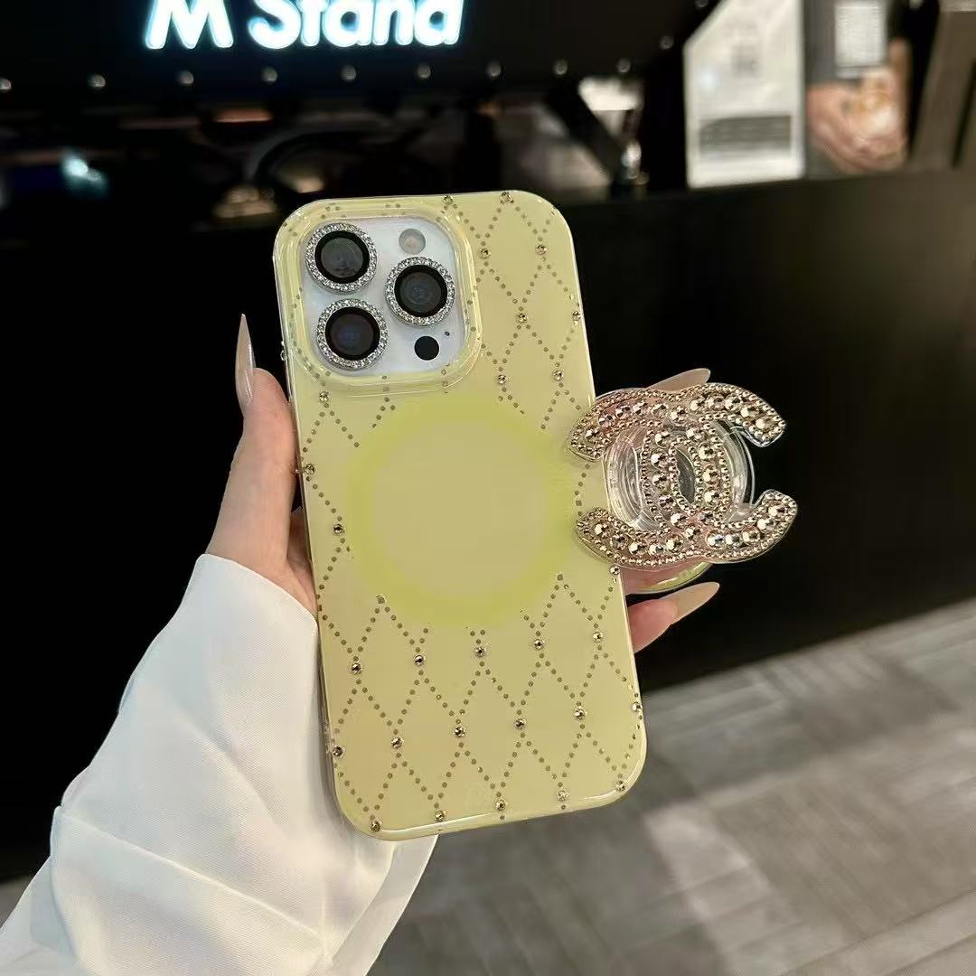 Yellow Bling MagSafe Phone Case For iPhone