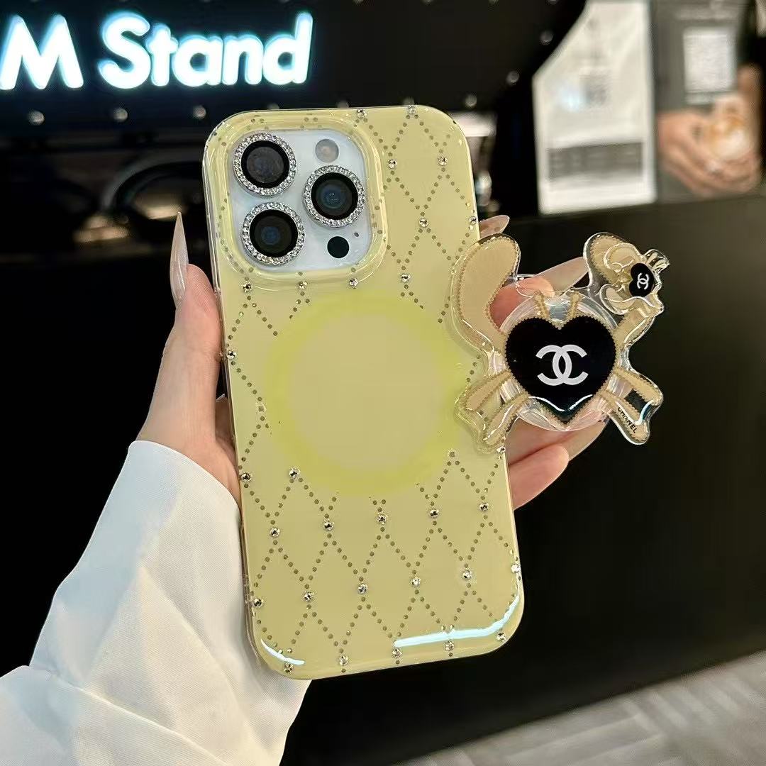 Yellow Bling MagSafe Phone Case For iPhone