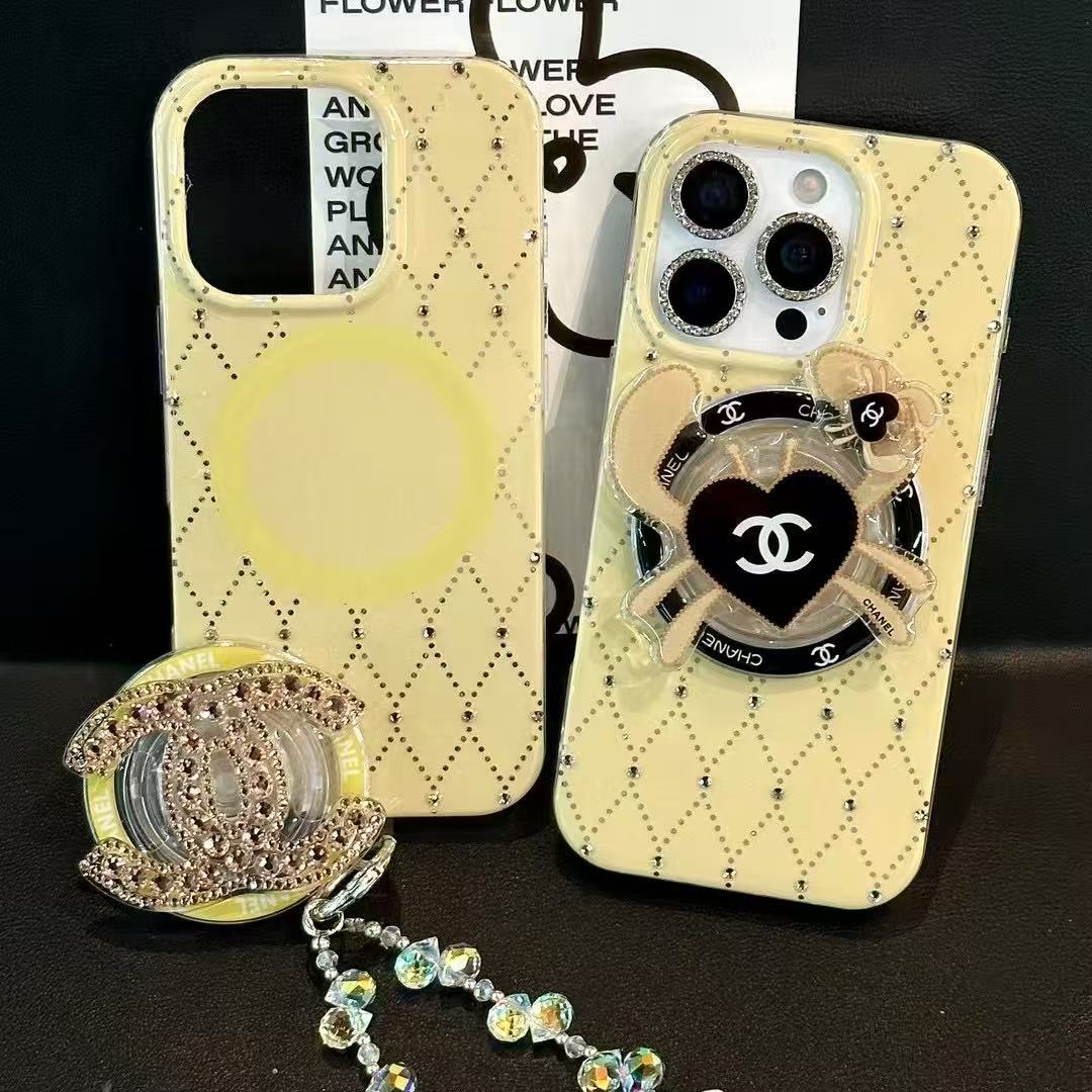 Yellow Bling MagSafe Phone Case For iPhone