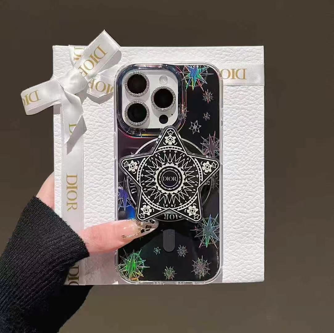 Discoloration Magnetic Bracket Phone Case For iPhone