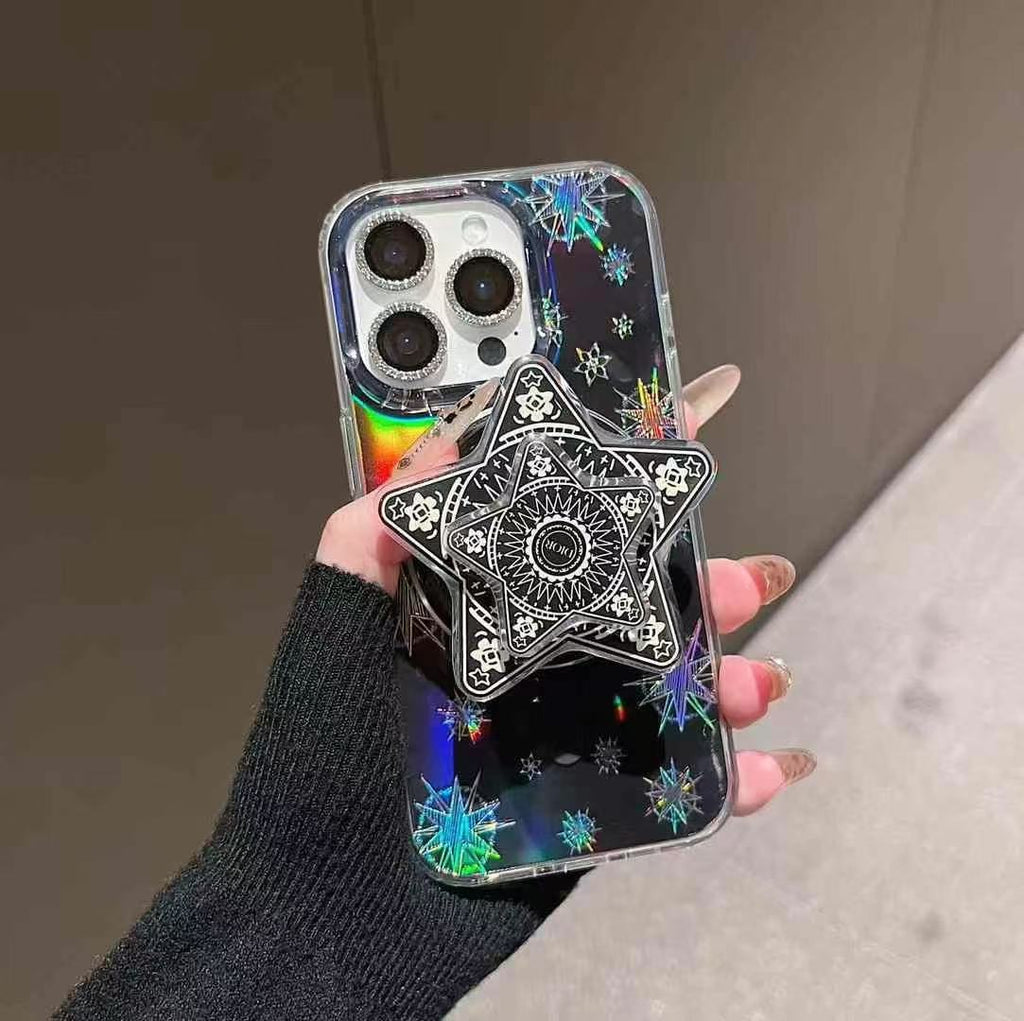 Discoloration Magnetic Bracket Phone Case For iPhone