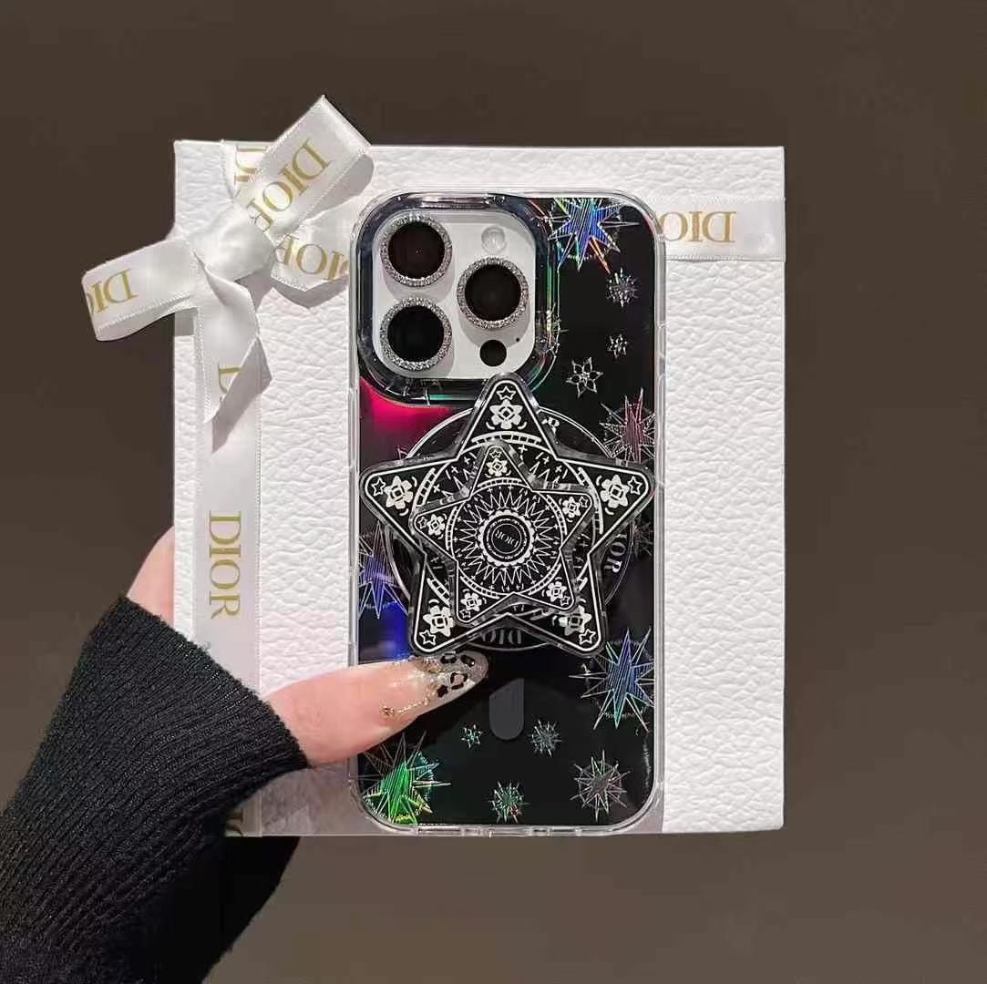 Discoloration Magnetic Bracket Phone Case For iPhone