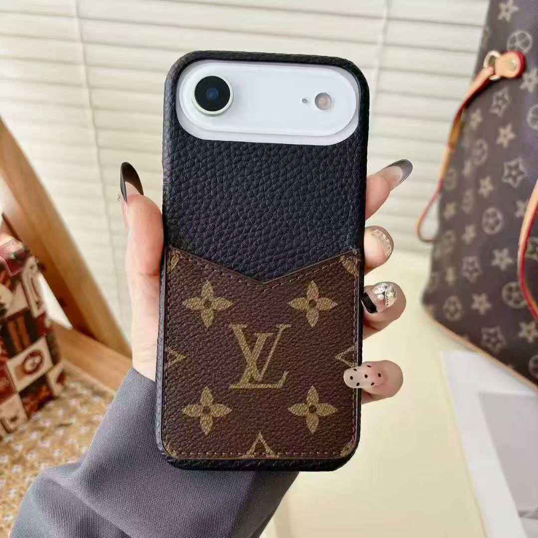 Card Holder Plush Phone Case For iPhone