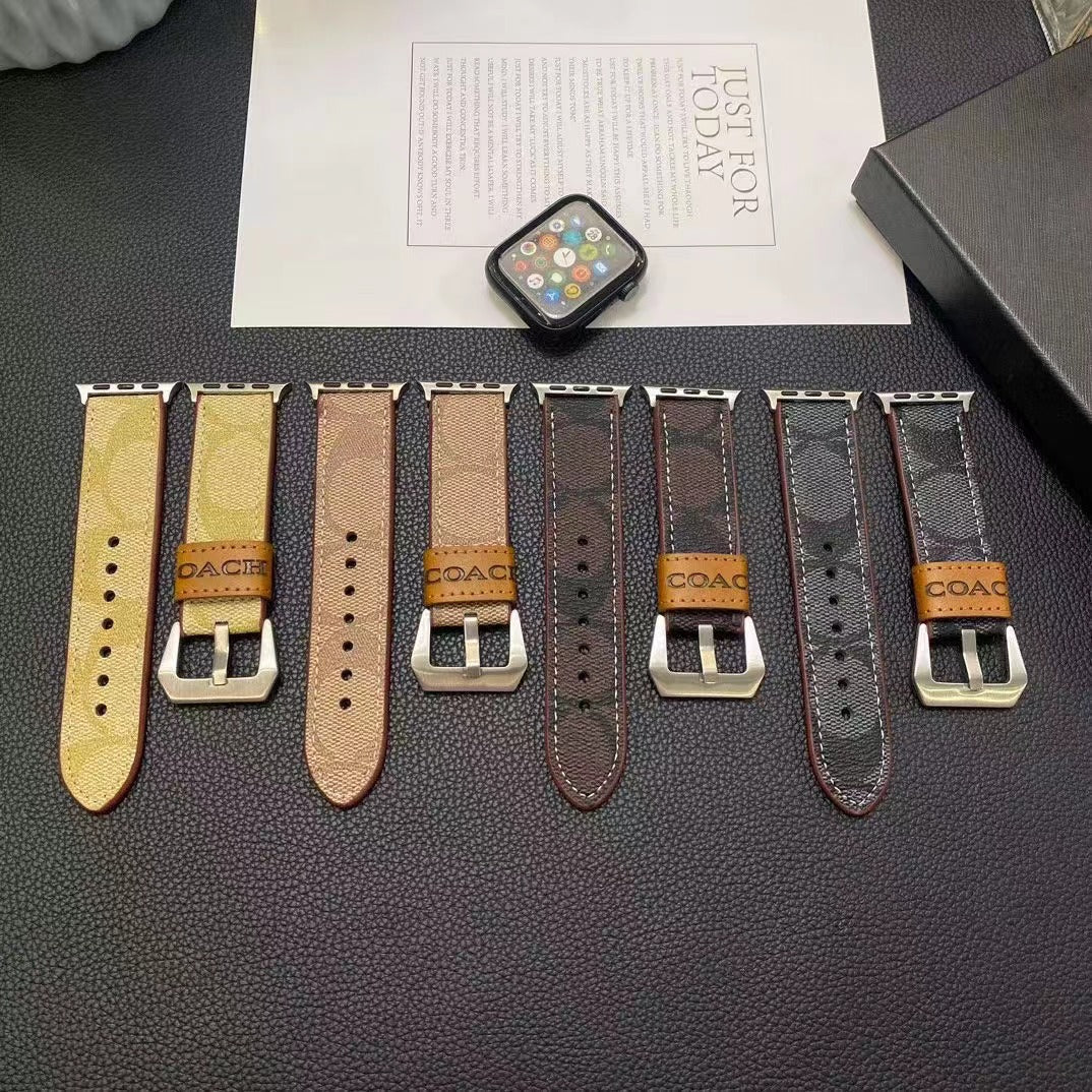 Coffee Leather Apple Watch Straps