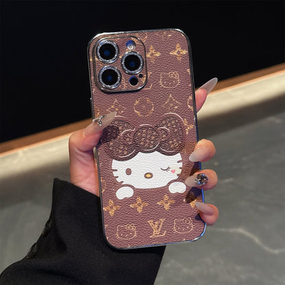 Custodia per telefono con stampa a forma di gatto per iPhone