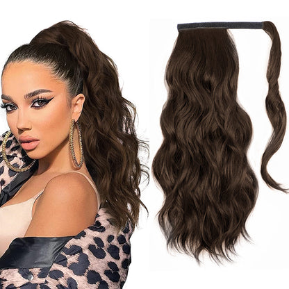 Top Long Wavy Ponytail Claw Clip in Hair Extensions