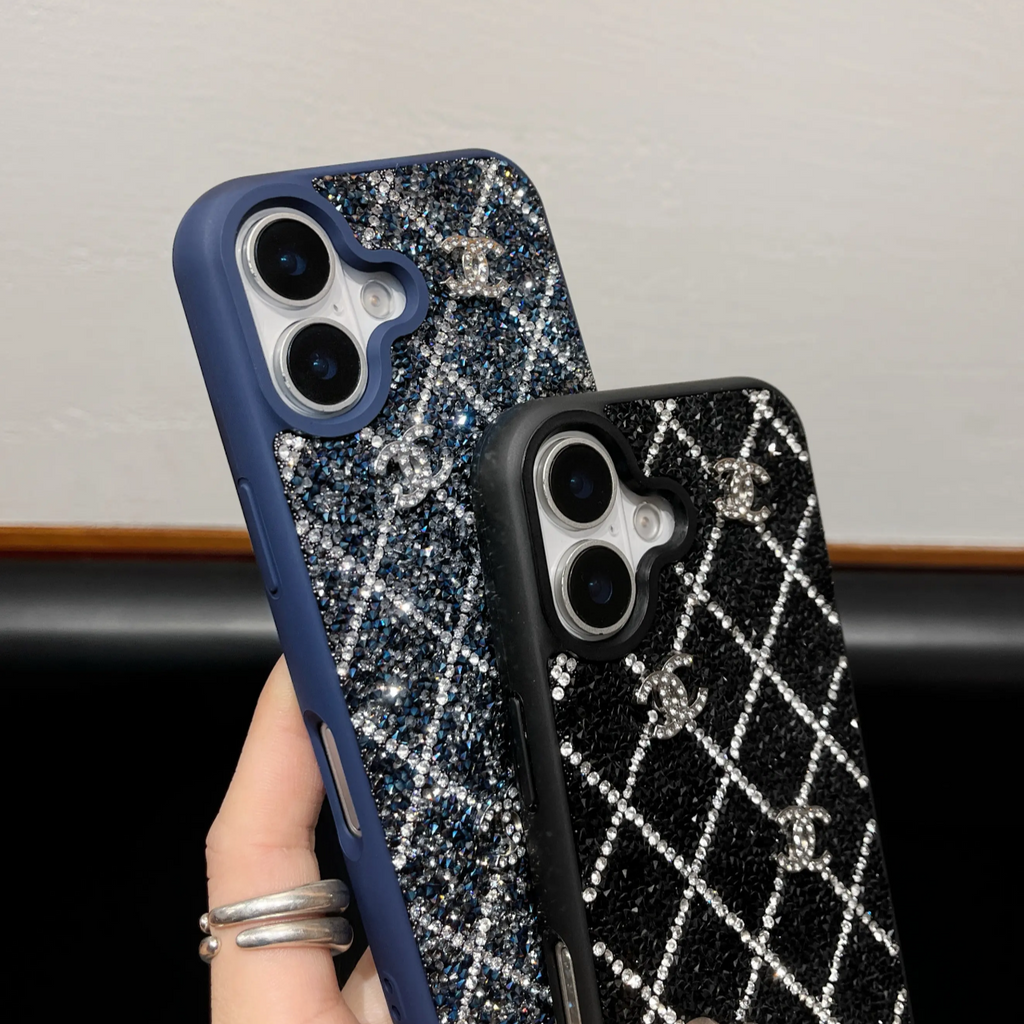 Custodia per telefono con strass e diamanti per iPhone