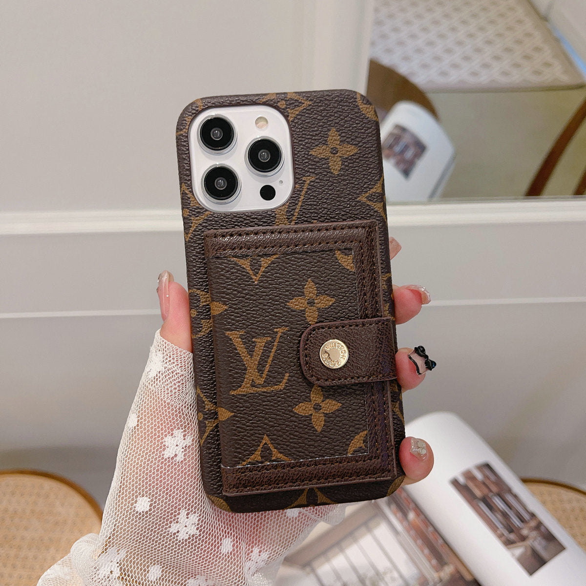 Summer Card Holder Phone Case For iPhone