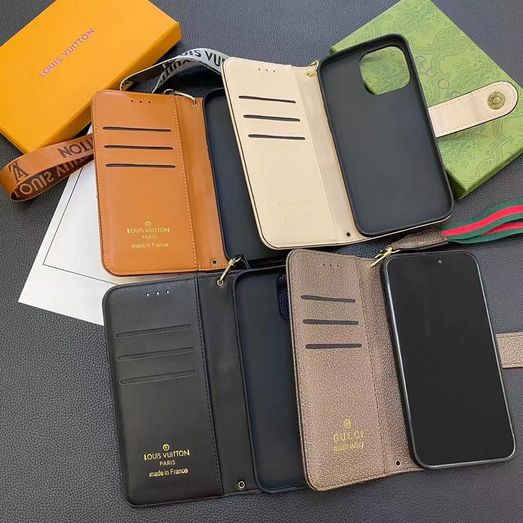 Custodia in pelle alla moda per iPhone (4 colori)