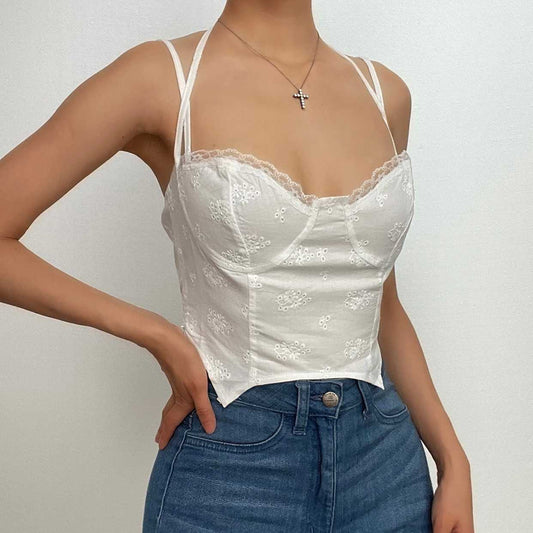 Textured sweetheart neck solid halter backless crop top