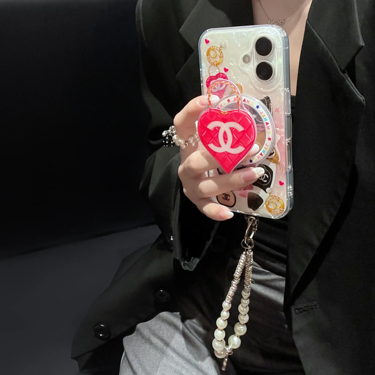 Custodia magnetica a forma di cuore per iPhone