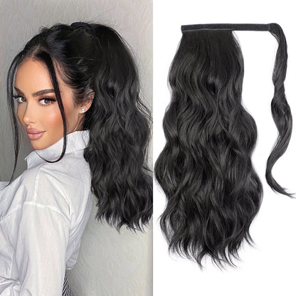 Top Long Wavy Ponytail Claw Clip in Hair Extensions