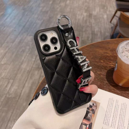 Custodia per telefono con cinturino scintillante per iPhone