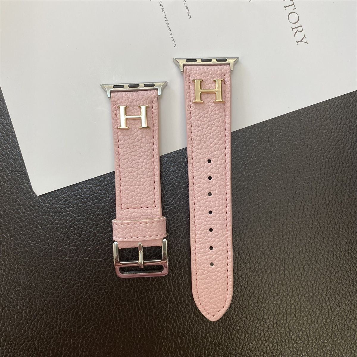 Letters Cool Leather Apple Watch Straps