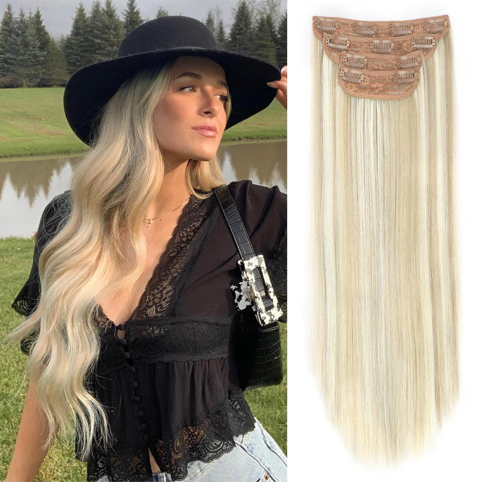 Long Straight Clip in Hair Extensions (4PCS)