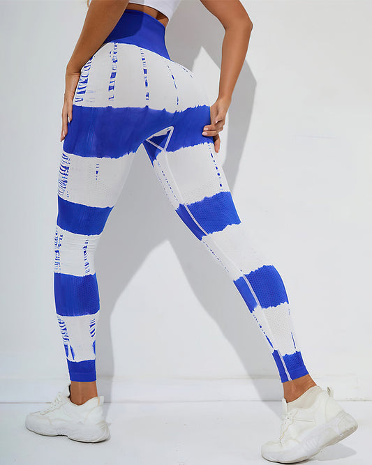 Leggings senza cuciture Brooklyn Tie Dye - Blu