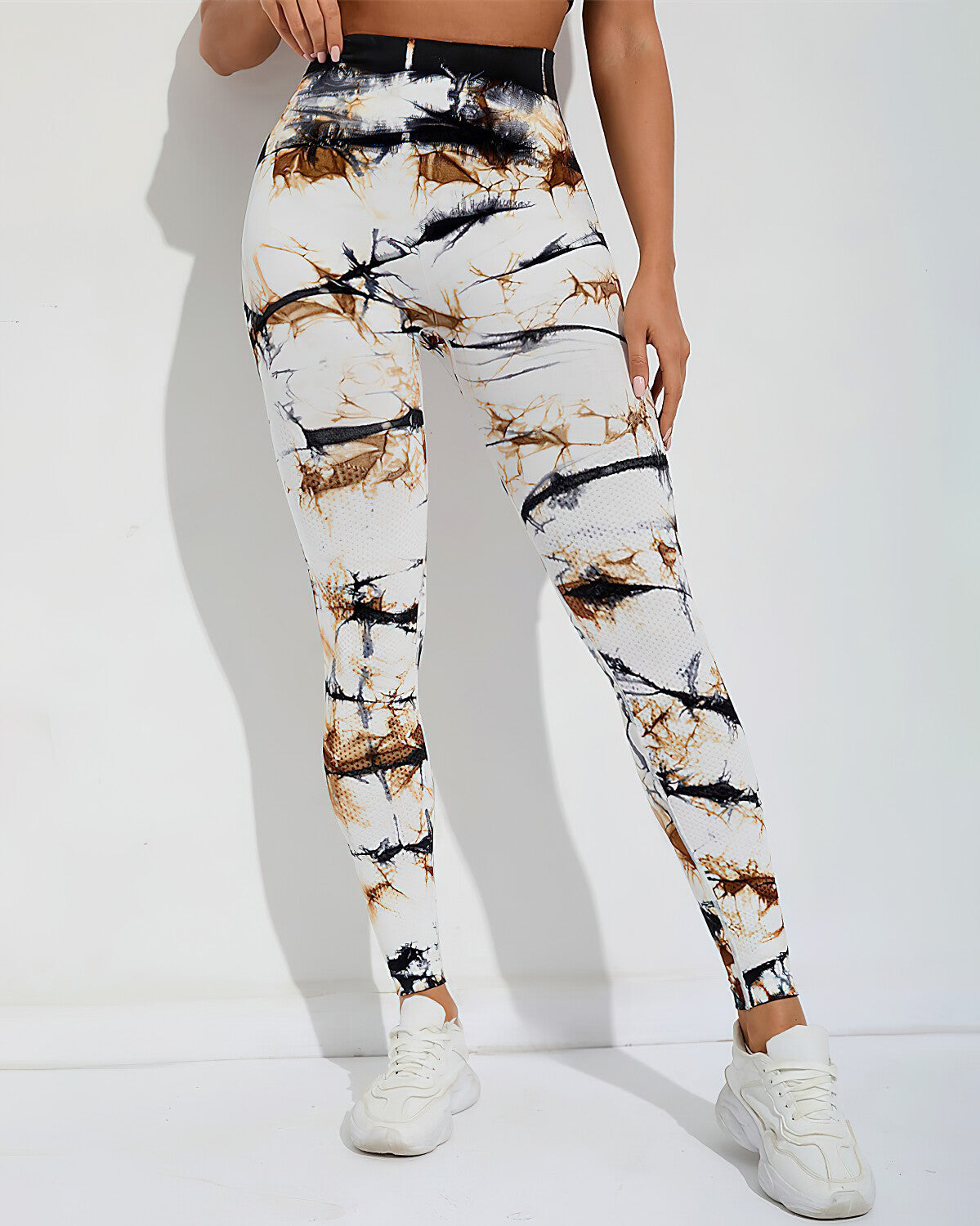 Brooklyn Tie Dye Seamless Leggings - Brown
