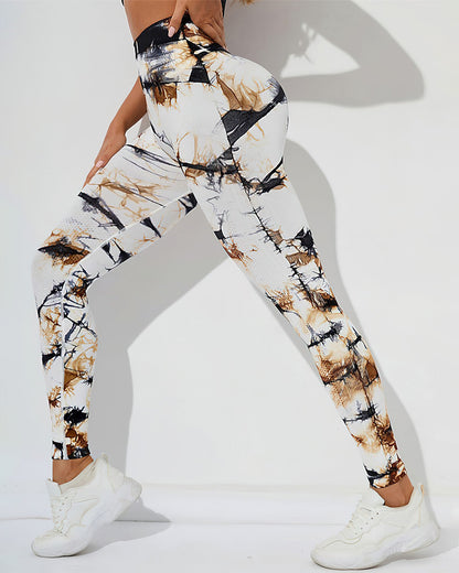 Leggings senza cuciture Brooklyn Tie Dye - Marrone