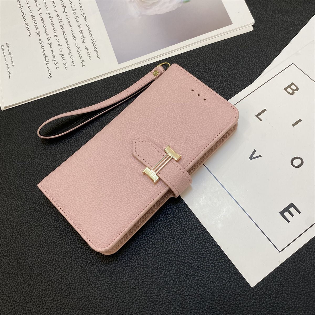 Charm Classic Leather Phone Case