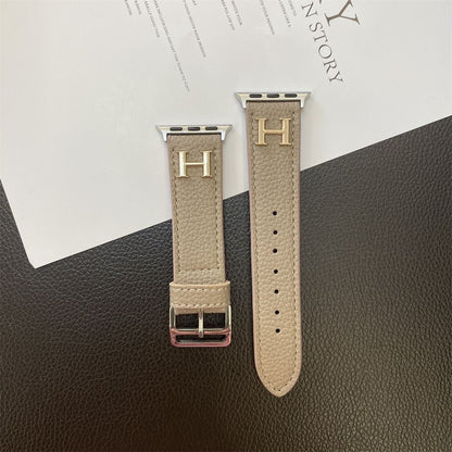 Letters Cool Leather Apple Watch Straps