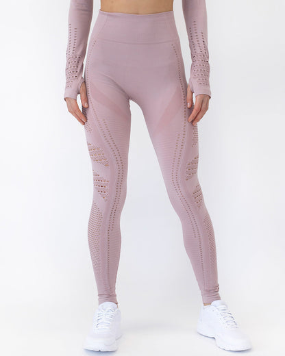 Leggings senza cuciture Gracey Hollow Out - Rosa