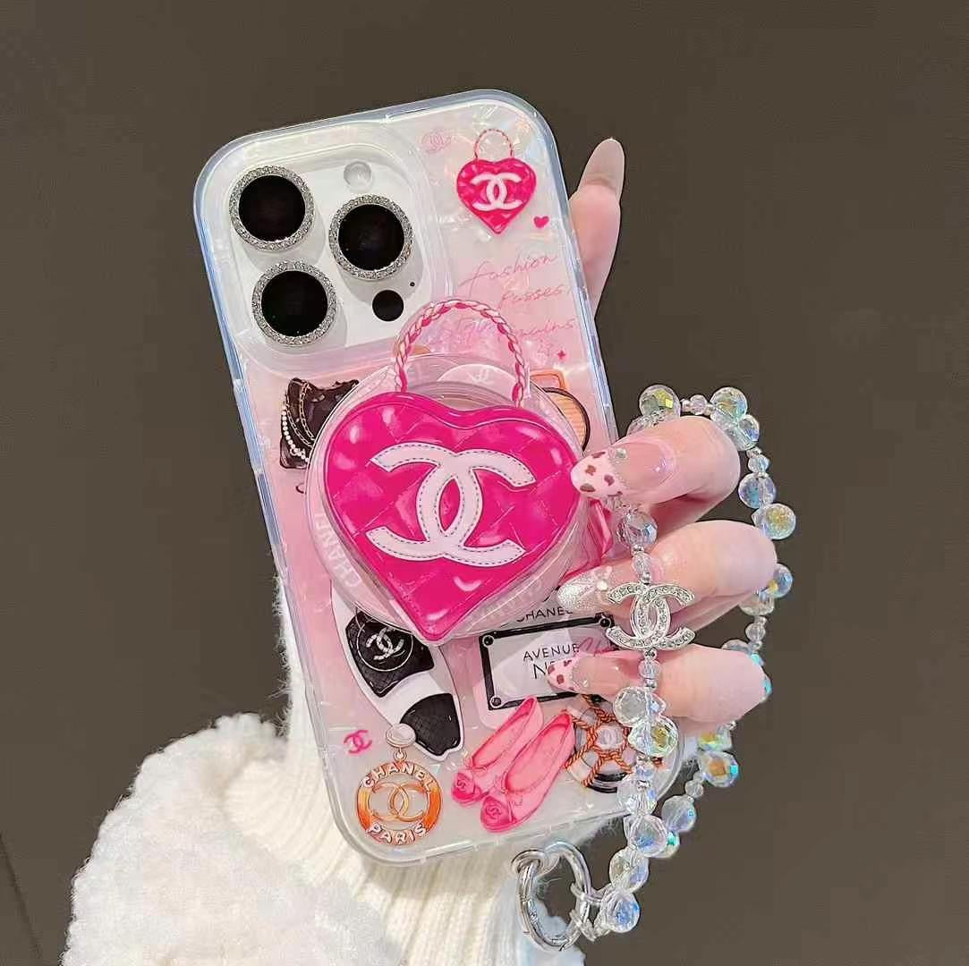 Custodia MagSafe a forma di cuore rosa per iPhone