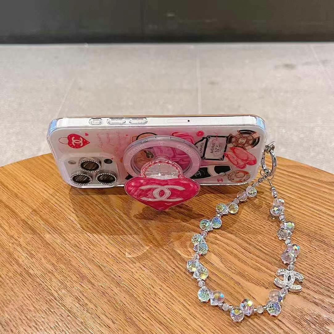 Custodia MagSafe a forma di cuore rosa per iPhone