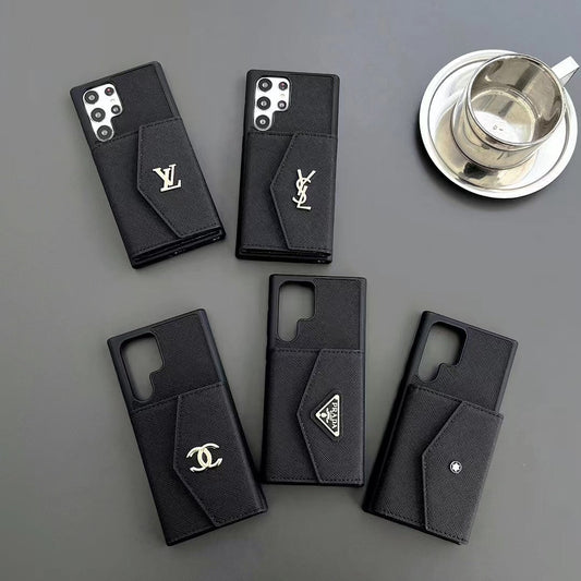 Étui porte-cartes noir pour Samsung