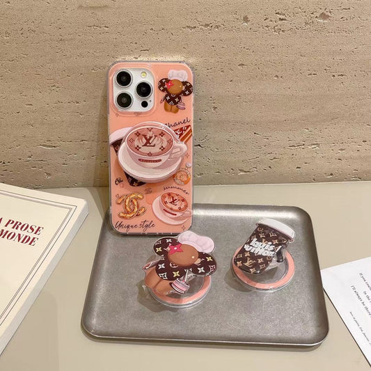 Custodia magnetica per telefono con supporto a forma di cartone animato per iPhone