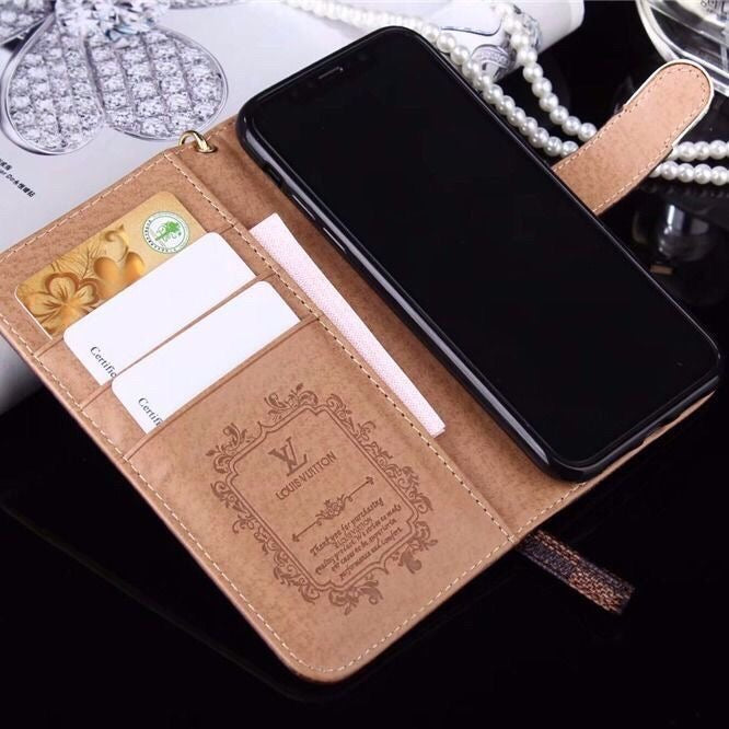 Leather Flip Wallet Phone Case For iPhone