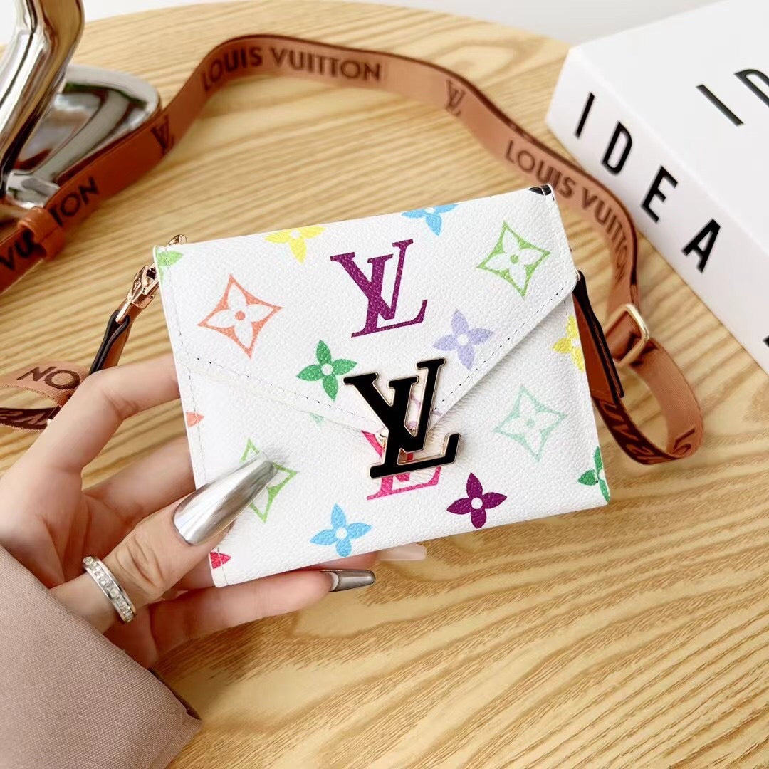 Trendy Printed Slung Card Wallet