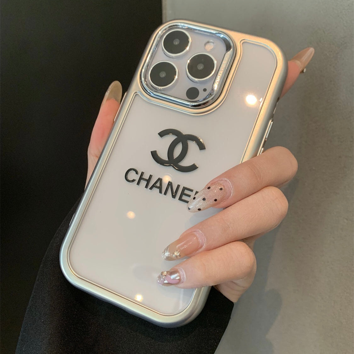 White Trendy Phone Case For iPhone