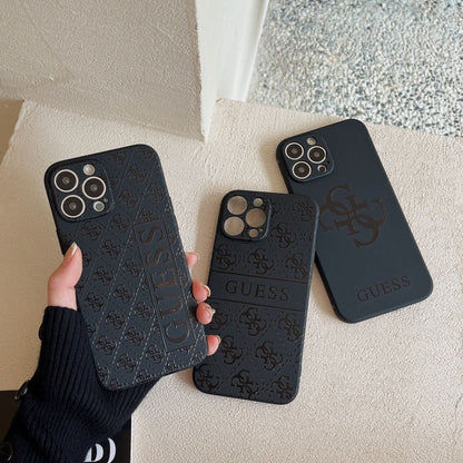Custodia per telefono con design nero per iPhone
