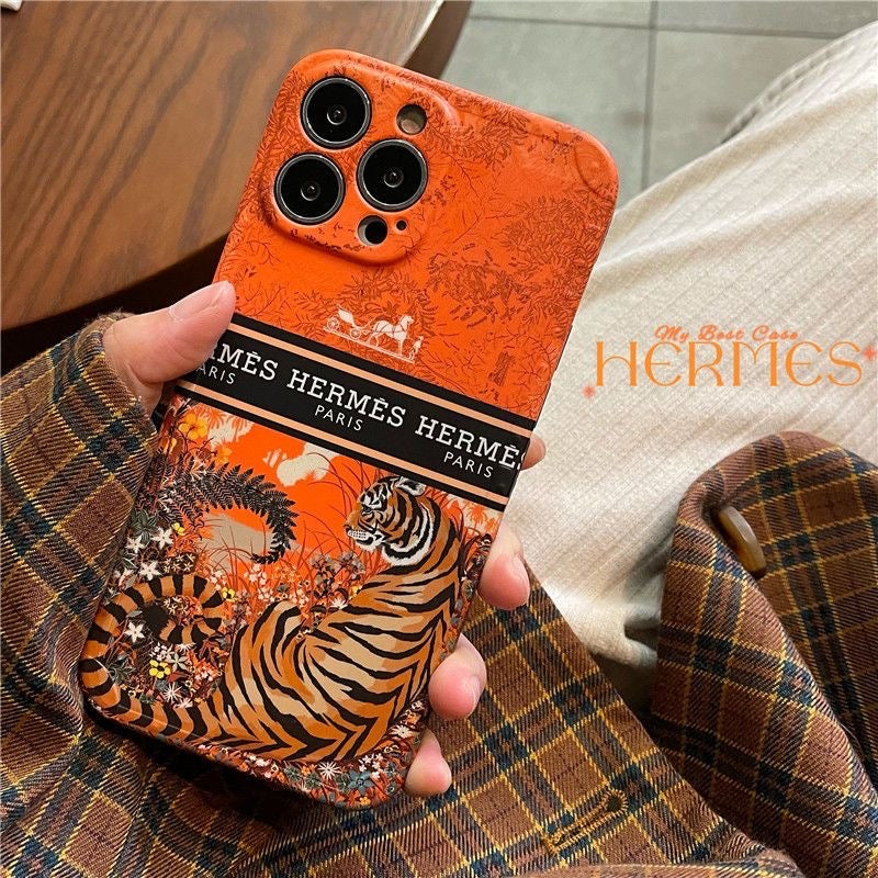 Orange Printed Phone Case For iPhone