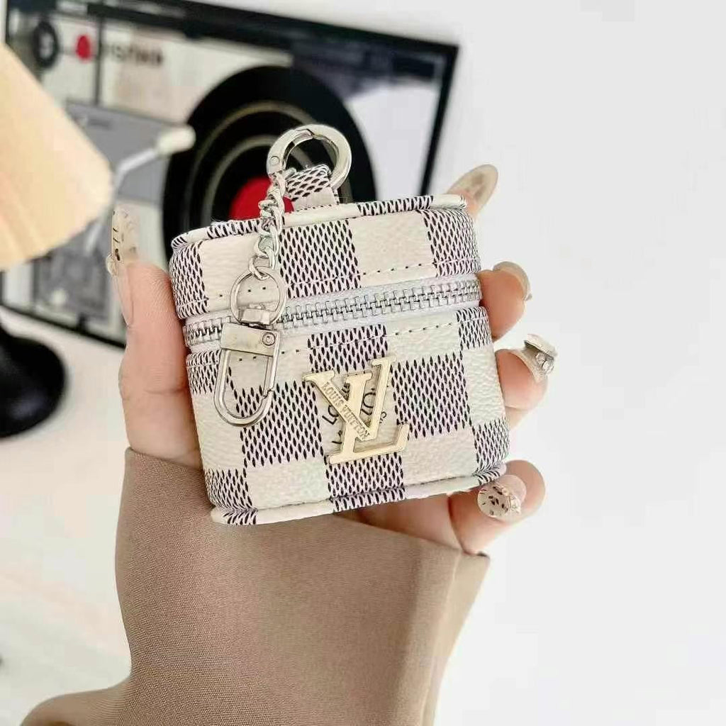 Fashion Square Leather Earphone Case
