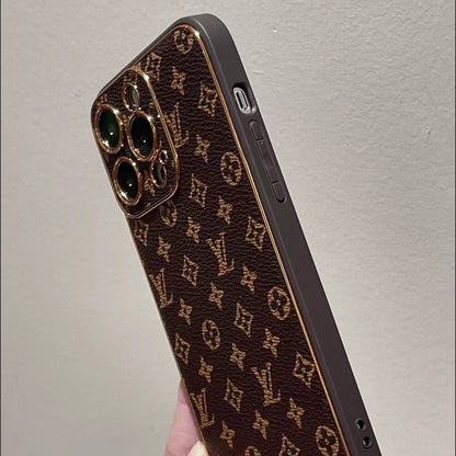 Custodia per telefono color marrone per iPhone