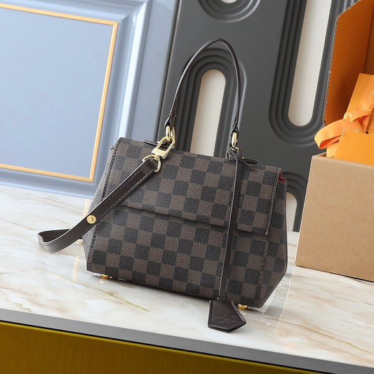 Borsa classica a griglia marrone