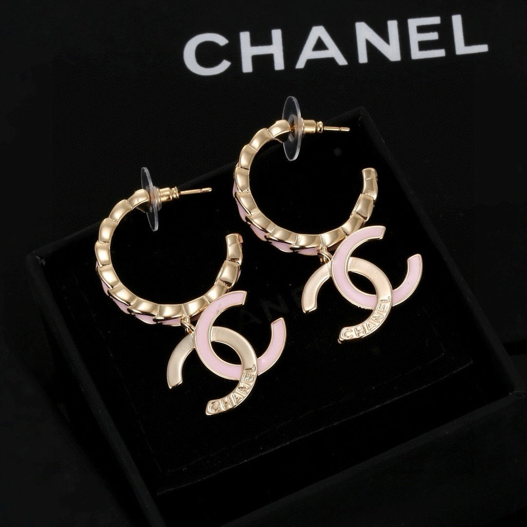 Cute Pink Pendant Earrings
