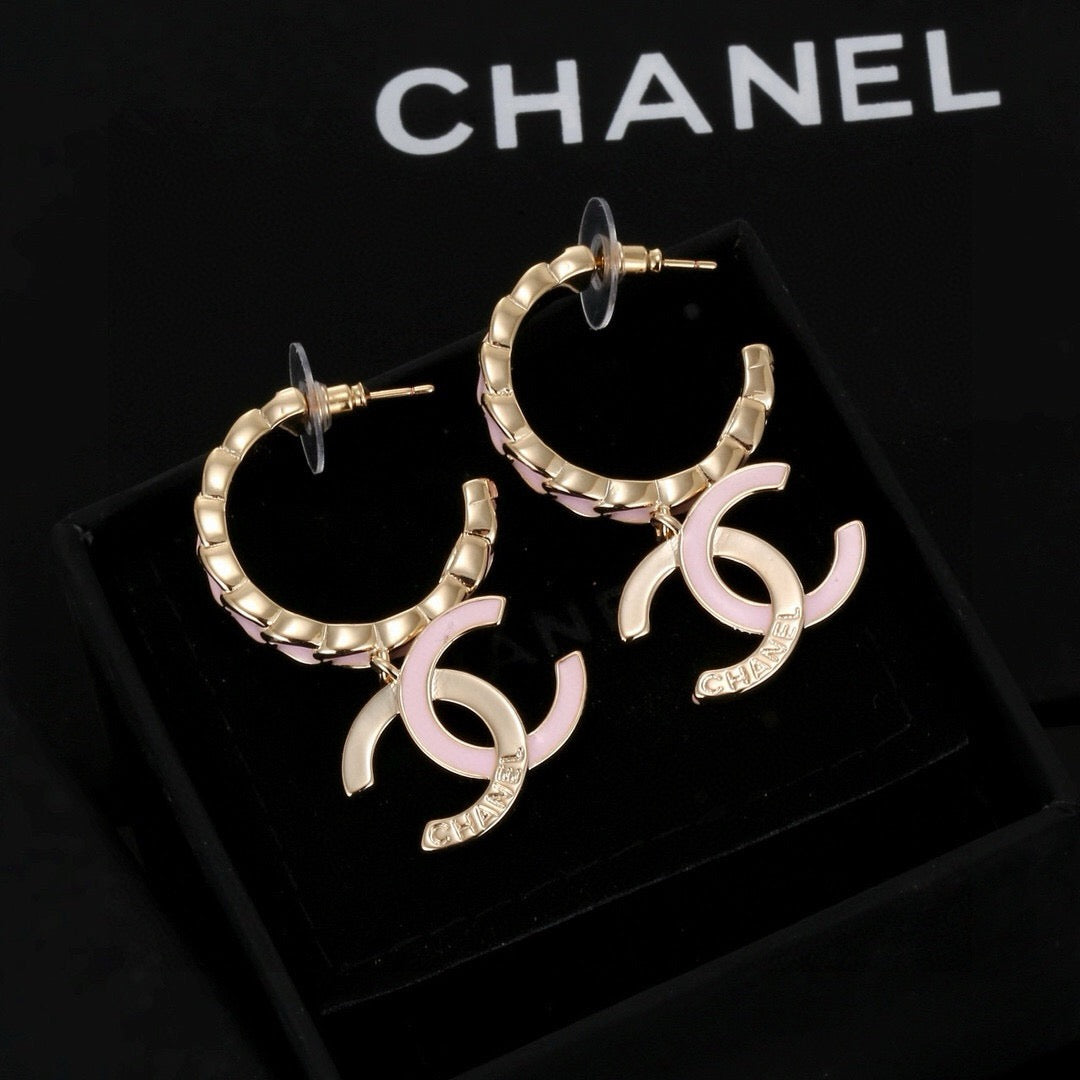 Cute Pink Pendant Earrings