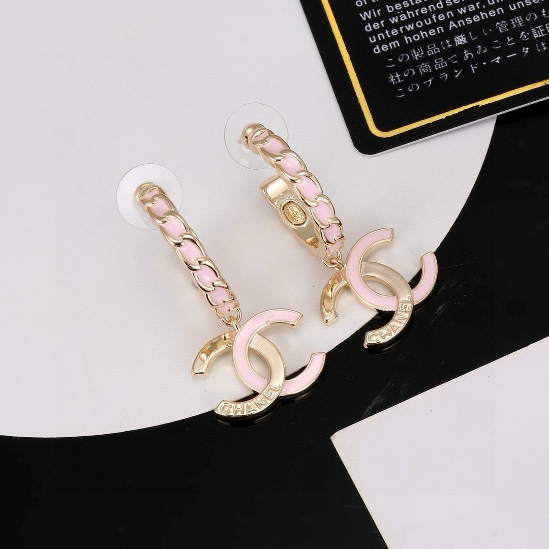 Cute Pink Pendant Earrings