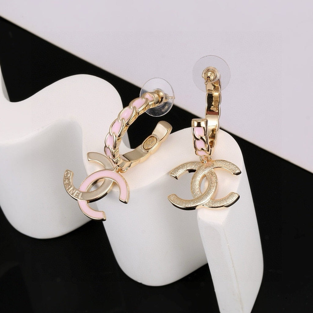 Cute Pink Pendant Earrings